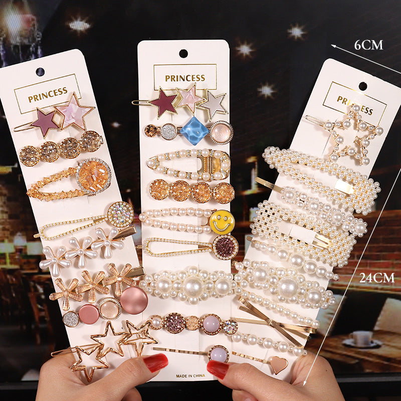 Wholesale Pearl Bow Hair Clip Set